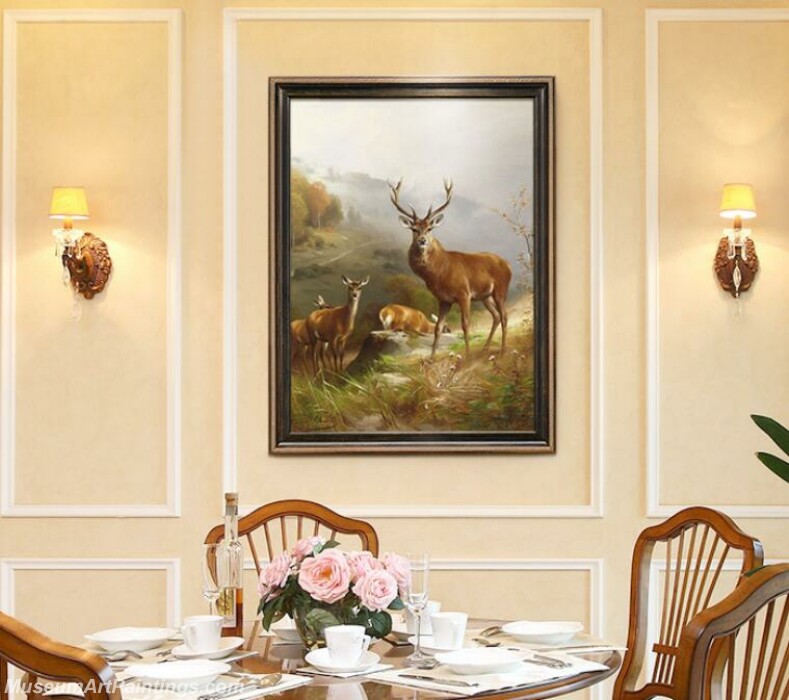Living Room Paintings for Sale Rich Deer Painting