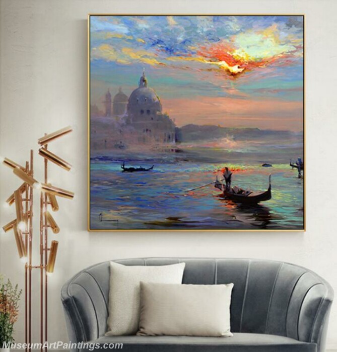 Living Room Paintings for Sale Sunrise Landscape Painting 05
