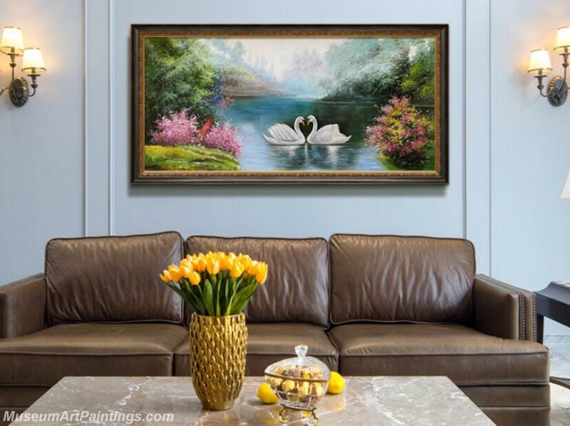 Living Room Paintings for Sale Swan Lake Landscape Painting