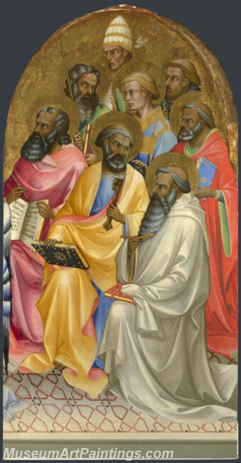 Lorenzo Monaco Adoring Saints Right Main Tier Panel Painting