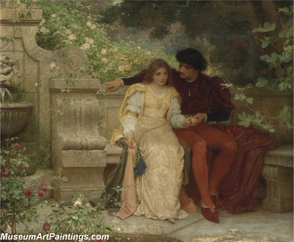 Lovers in a Garden by Charles Edward Perugini