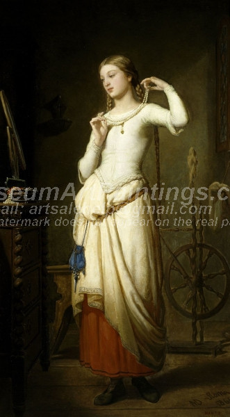 Margarita in front of the mirror by Manuel Dominguez Sanchez