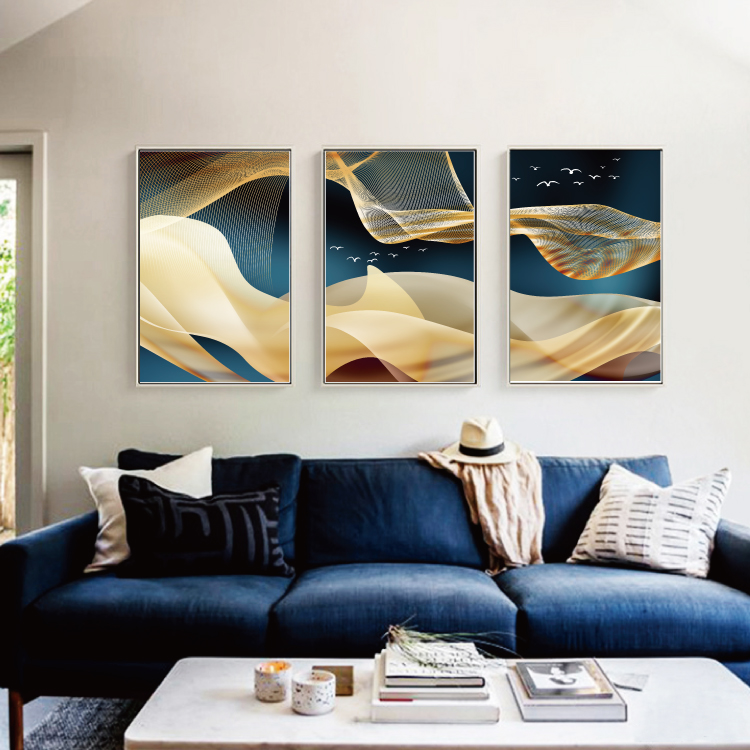 Modern Abstract Art Painting Gold Canvas Prints MAGC047