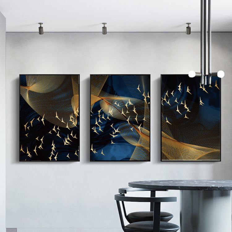 Modern Abstract Art Painting Gold Canvas Prints MAGC048