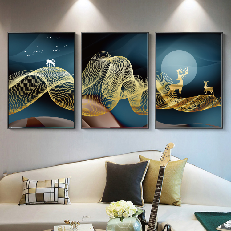 Modern Abstract Art Painting Gold Canvas Prints MAGC052