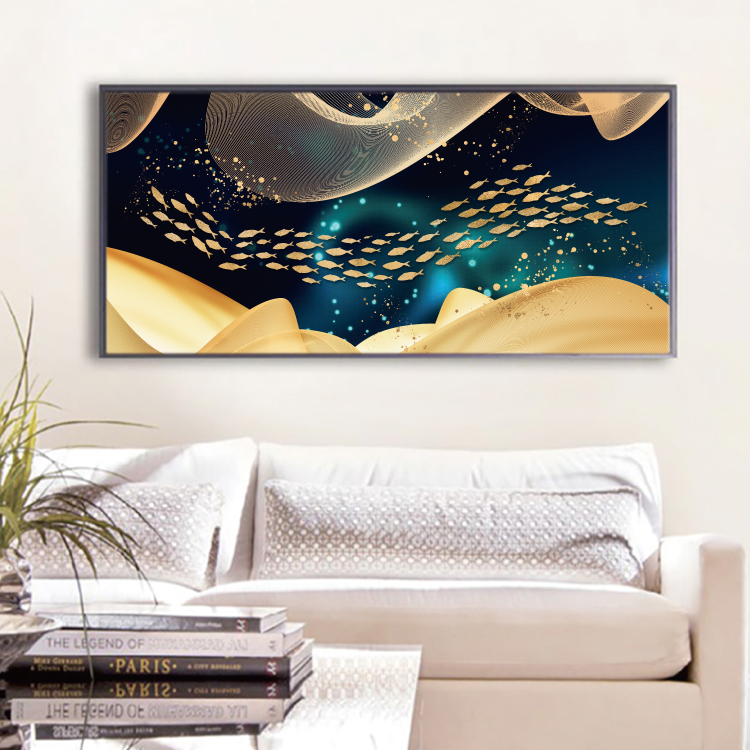 Modern Abstract Art Painting Gold Canvas Prints MAGF01
