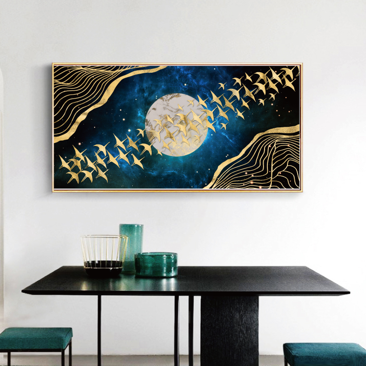 Modern Abstract Art Painting Gold Canvas Prints MAGF04