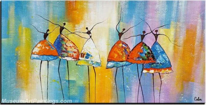 Modern Abstract Art Paintings Abstract Ballet Dancer Painting MBD10