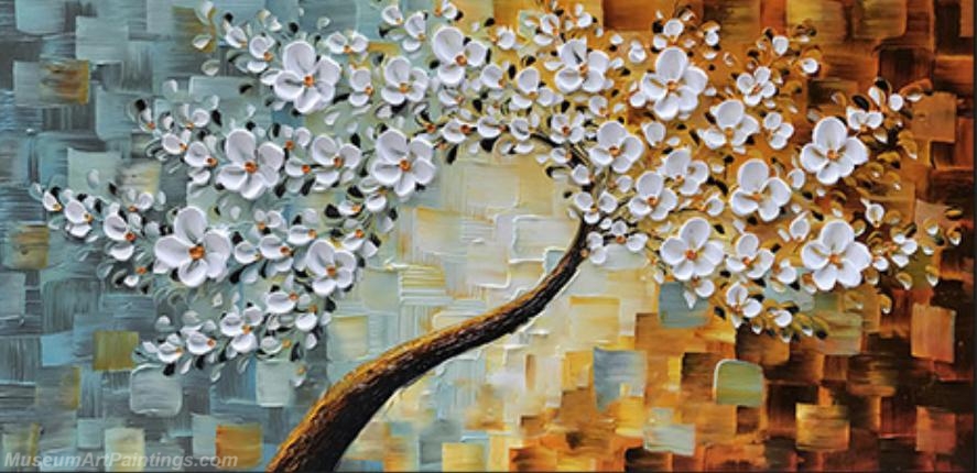 Modern Abstract Art Paintings Knife Oil Paintings Flower Tree Painting KFT014