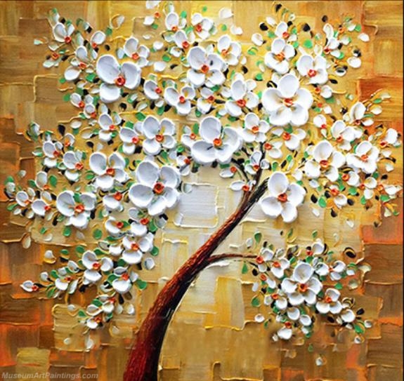 Modern Abstract Art Paintings Knife Oil Paintings Flower Tree Painting KFT016
