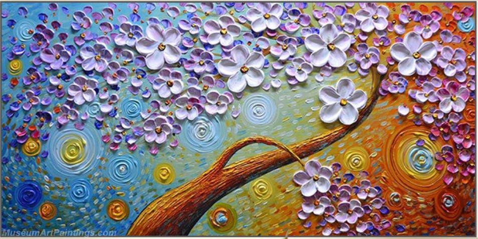 Modern Abstract Art Paintings Knife Oil Paintings Flower Tree Painting KFT02