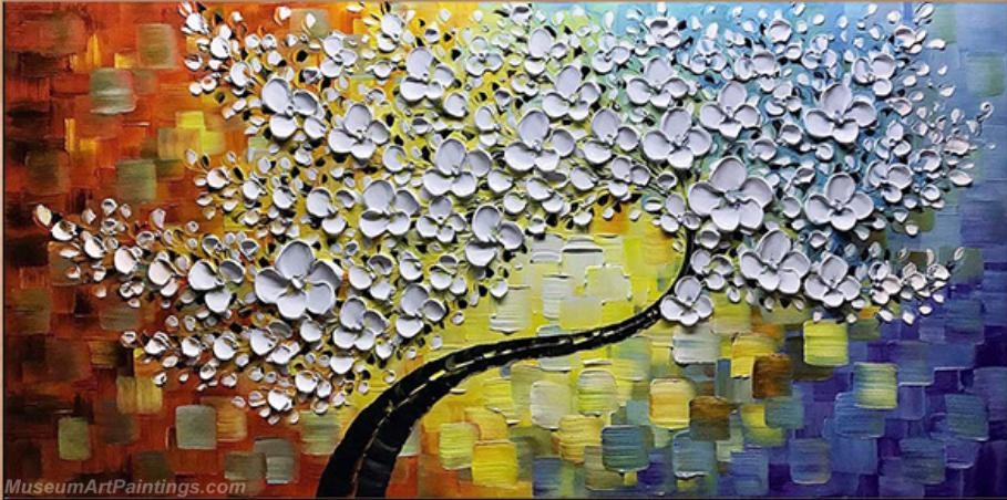 Modern Abstract Art Paintings Knife Oil Paintings Flower Tree Painting KFT03