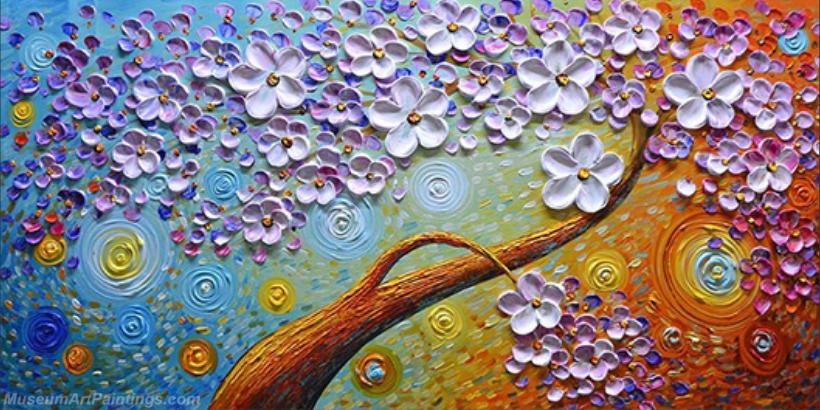 Modern Abstract Art Paintings Knife Oil Paintings Flower Tree Painting KFT05