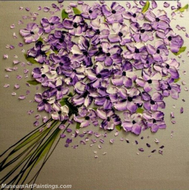 Modern Abstract Art Paintings Purple Flowers