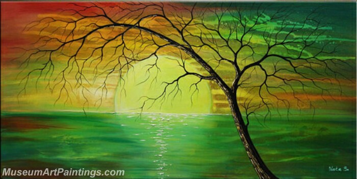 Modern Abstract Wall Art Painting Abstract Tree Landscape Paintings MTL061