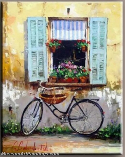 Modern Paintings Bike House Painting MA03
