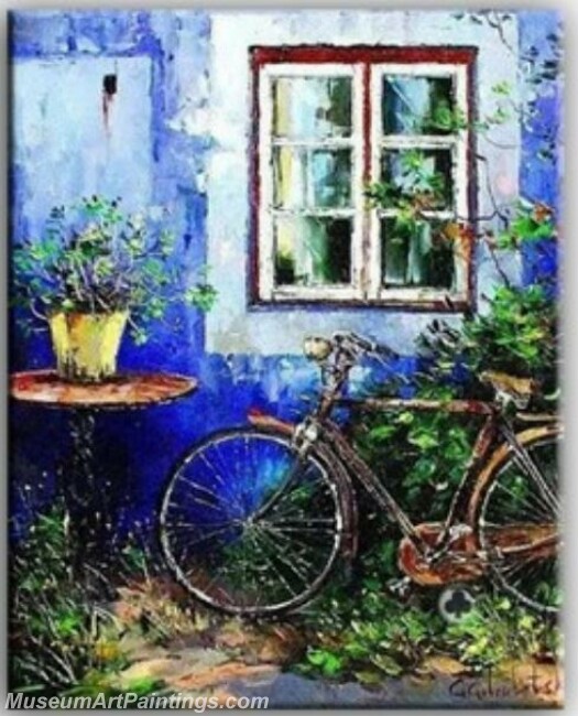 Modern Paintings Bike House Painting MA04