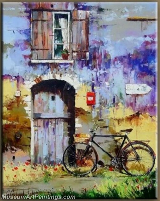 Modern Paintings Bike House Painting MA07