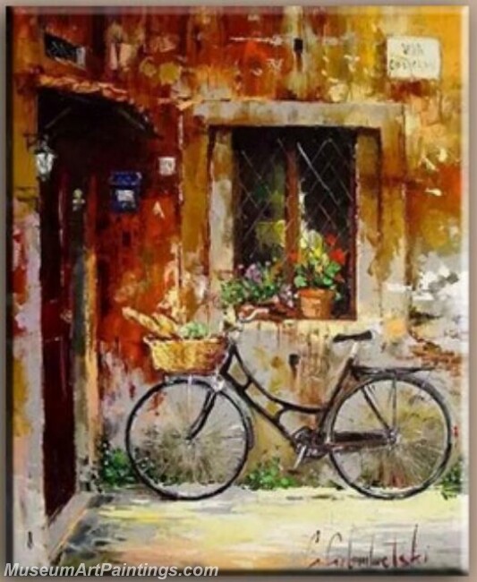 Modern Paintings Bike House Painting MA092