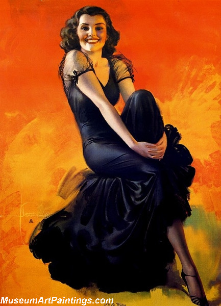 Modern Pinup Art Paintings I Will be Waiting