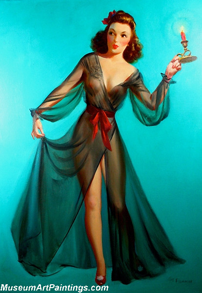 Modern Pinup Art Paintings Oooh is there a man in the House