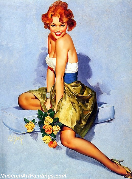 Modern Pinup Art Paintings Spring Beauty
