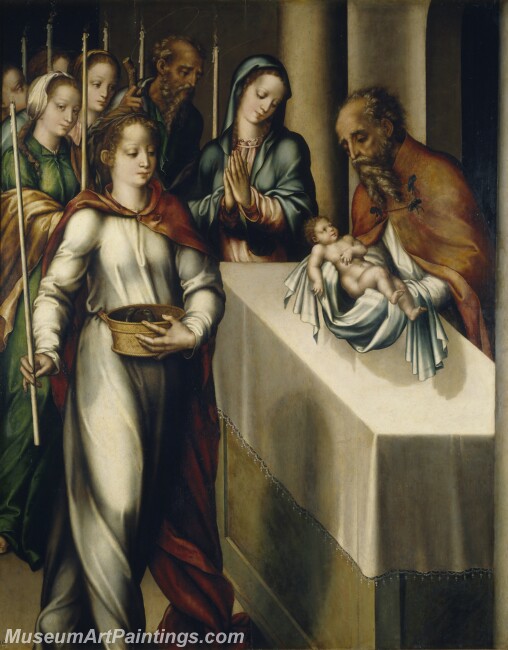 Morales Luis de La Presentacion de Jesús en el Templo Painting