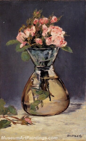 Mosee Roses in a Vase Painting