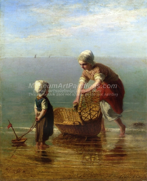 Mother and Child by the Sea by Jozef Israels