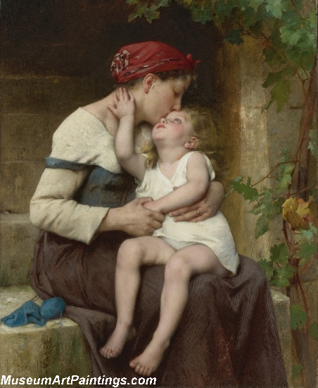 Mother with Child by Leon Jean Basile Perrault