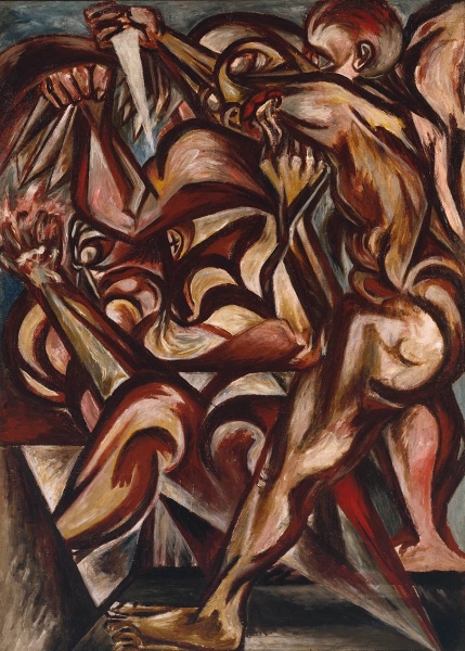 Naked Man with Knife by Jackson Pollock