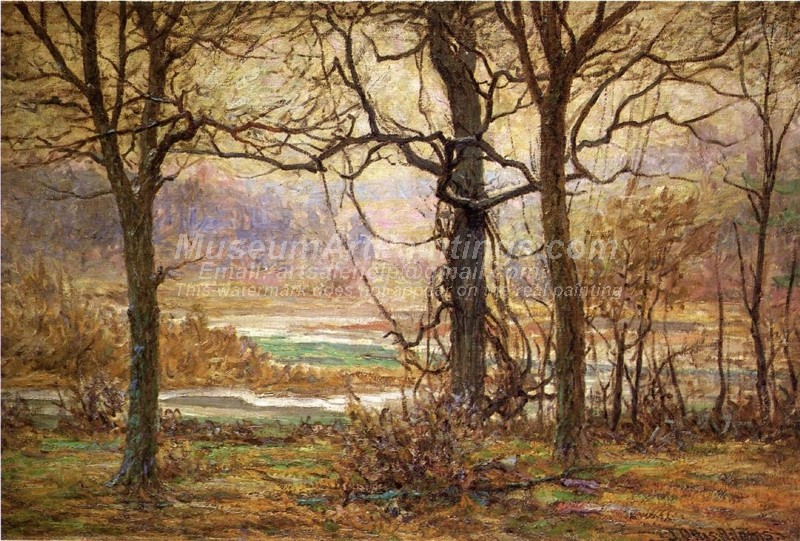 Natural Landscape Oil Paintings Autumn on the Whitewater