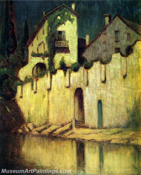 Night Lake Como Painting