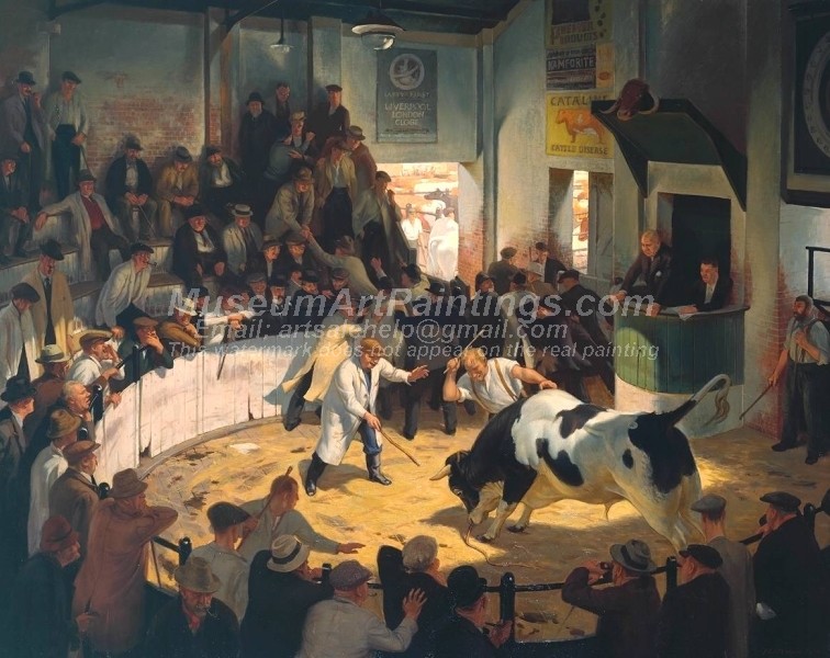Oil Paintings Commotion in the Cattle Ring