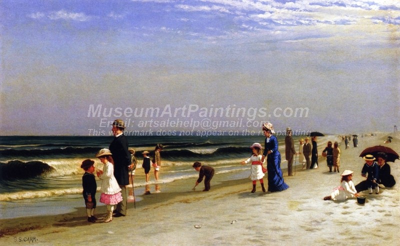 On the Beach at Coney Island Painting