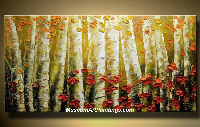 Palette Knife Oil Painting Landscape Tree 002