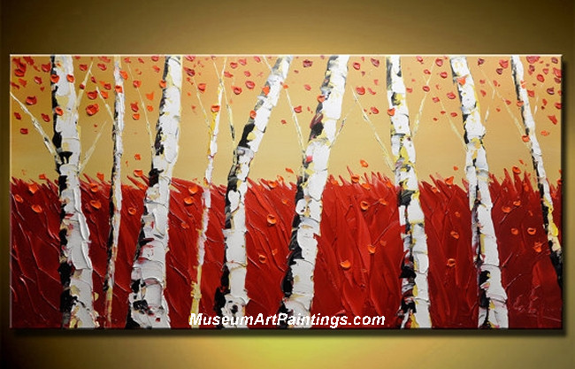 Palette Knife Oil Painting Landscape Tree 003