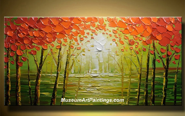 Palette Knife Oil Painting Landscape Tree 004