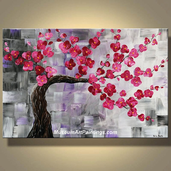 Palette Knife Painting Flower Tree 002