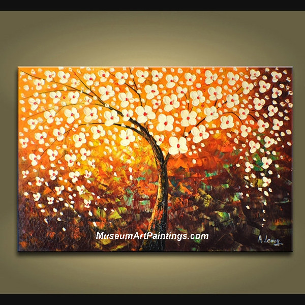 Palette Knife Painting Flower Tree 003