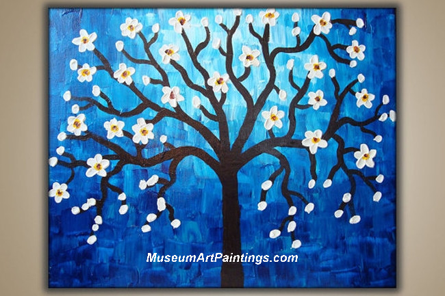 Palette Knife Painting Flower Tree 004