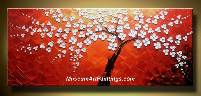 Palette Knife Painting Flower Tree 007