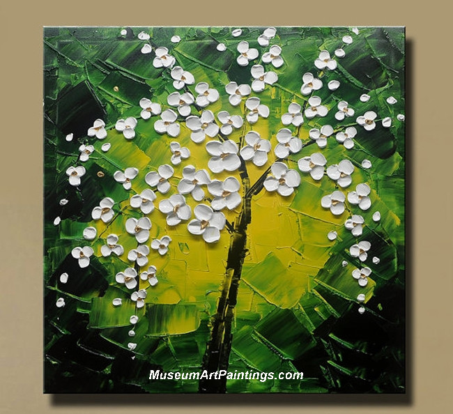 Palette Knife Painting Flower Tree 008