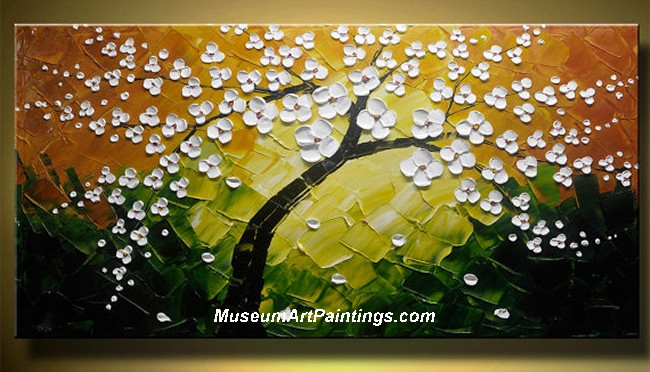 Palette Knife Painting Flower Tree 009