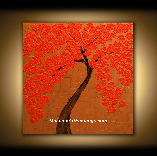 Palette Knife Painting Flower Tree 013