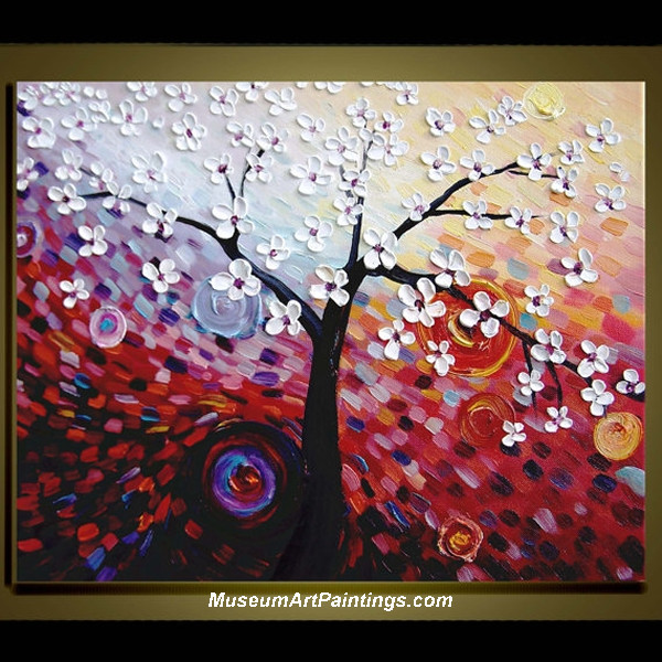 Palette Knife Painting Flower Tree 014