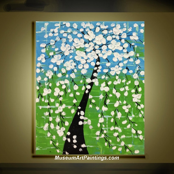 Palette Knife Painting Flower Tree 015