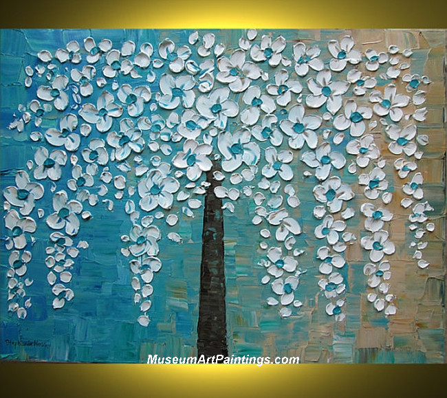 Palette Knife Painting Flower Tree 016