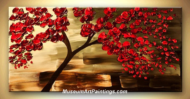 Palette Knife Painting Flower Tree 019