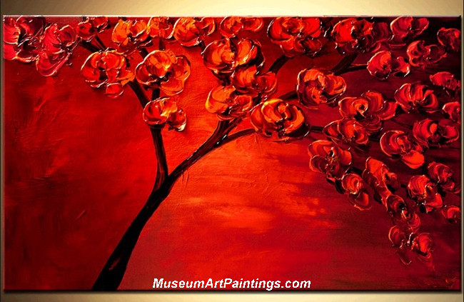 Palette Knife Painting Flower Tree 020